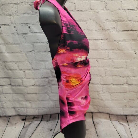 DKNY Women's Tie-Back Halter-Style One-Piece Swimsuit - Picture 4 of 7